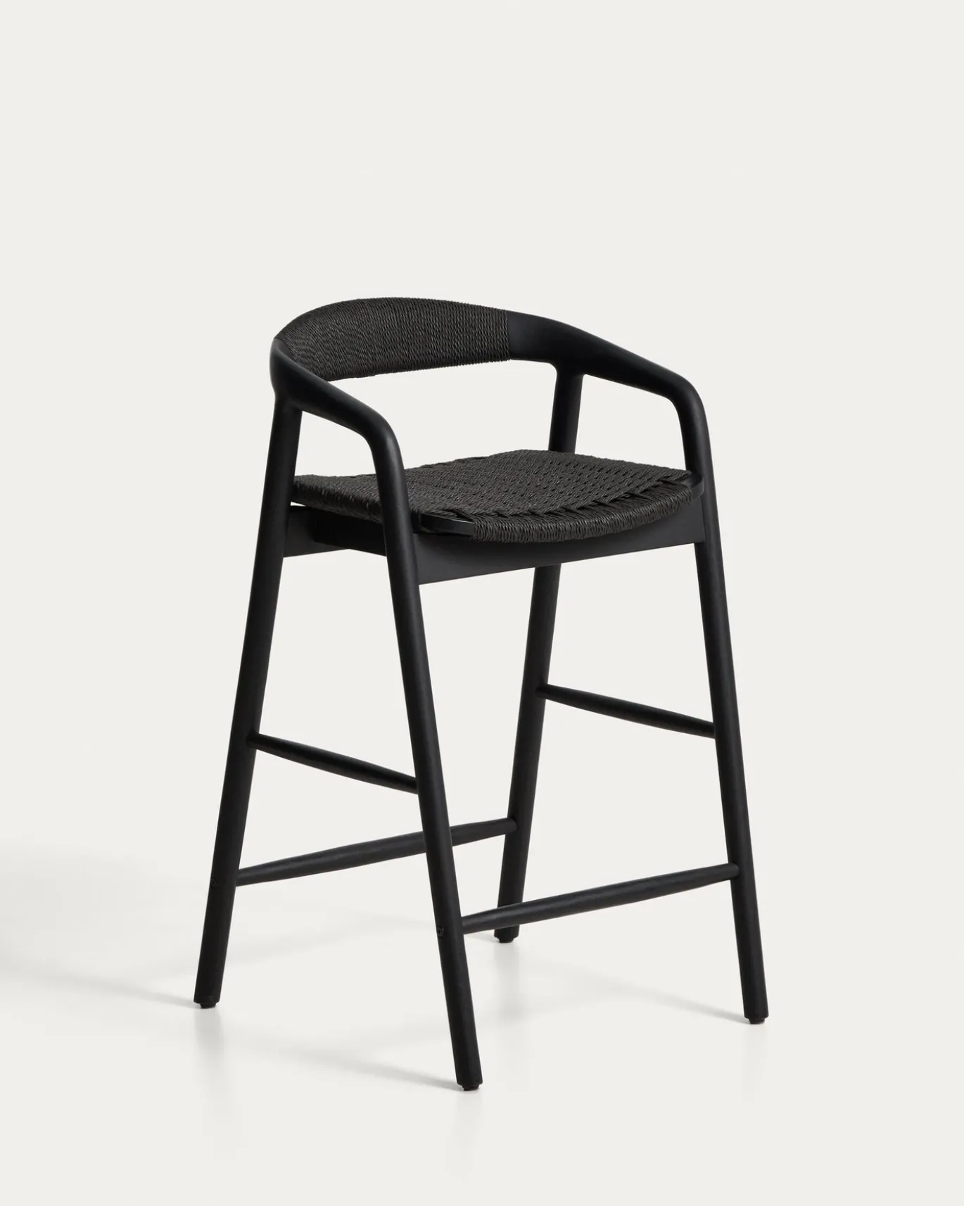 Kave Home Barstoel Derile Eiken Zwart