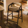 Kave Home Barstoel Derile Eiken Walnoot/Beige