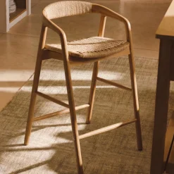 Kave Home Barstoel Derile Eiken Naturel/Beige