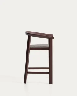 Kave Home Barstoel Erice Aluminium/Touw Donkerbruin