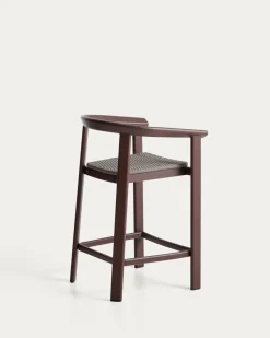 Kave Home Barstoel Erice Aluminium/Touw Donkerbruin