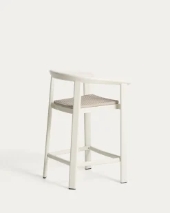 Kave Home Barstoel Erice Aluminium/Touw Beige