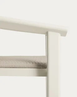 Kave Home Barstoel Erice Aluminium/Touw Beige