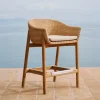 Kave Home Barstoel Galea Teakhout en Rotan 65cm