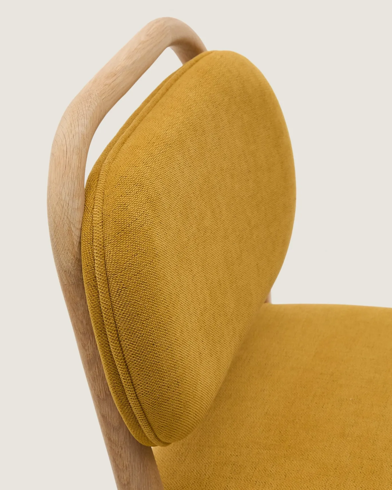 Kave Home Barstoel Helda Chenille Mosterd