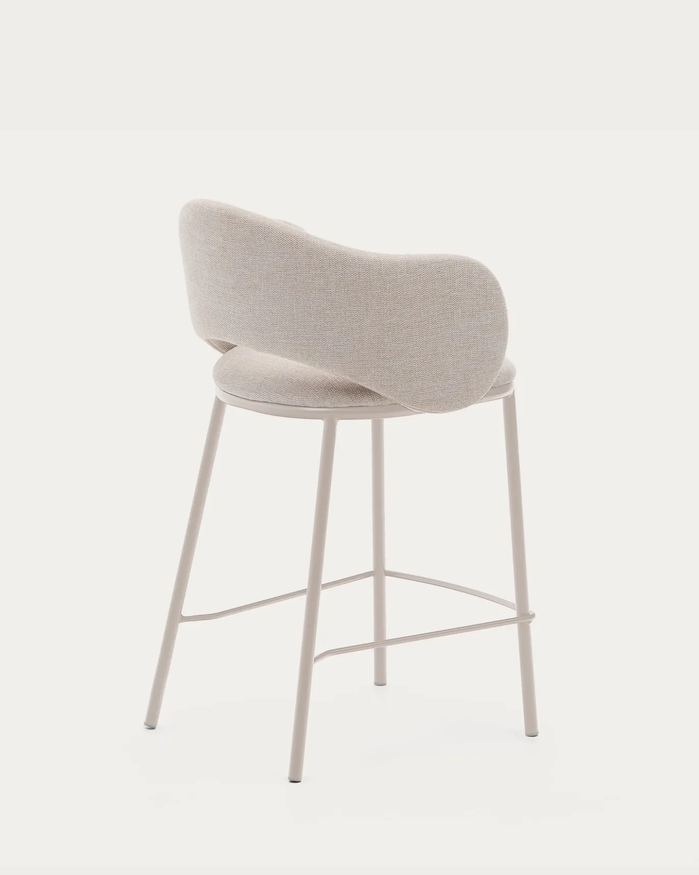 Kave Home Barstoel Maina Beige Chenille 65cm