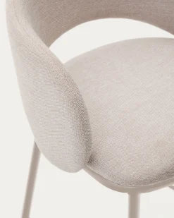 Kave Home Barstoel Maina Beige Chenille 65cm