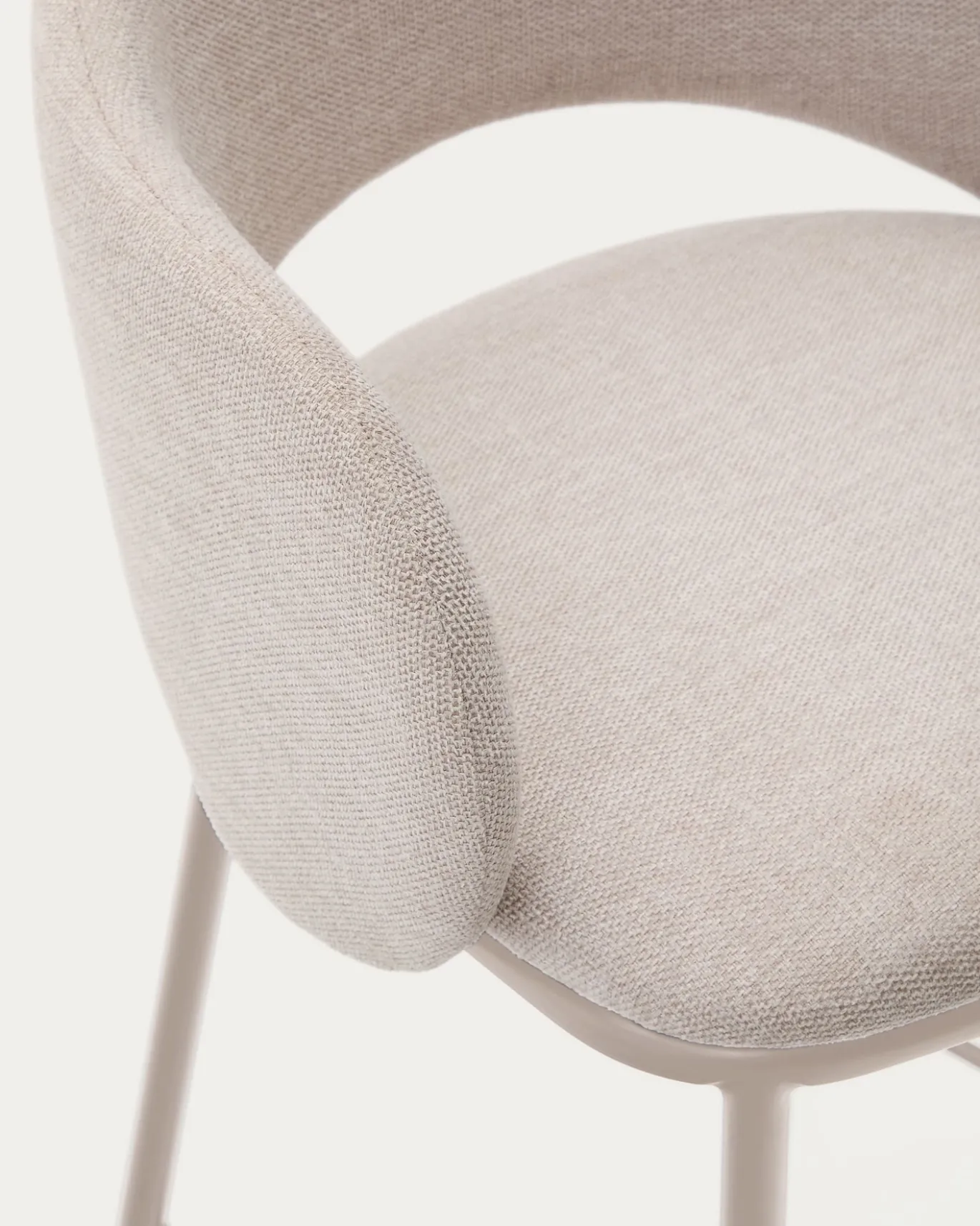 Kave Home Barstoel Maina Beige Chenille 65cm
