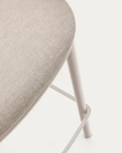 Kave Home Barstoel Maina Beige Chenille 65cm