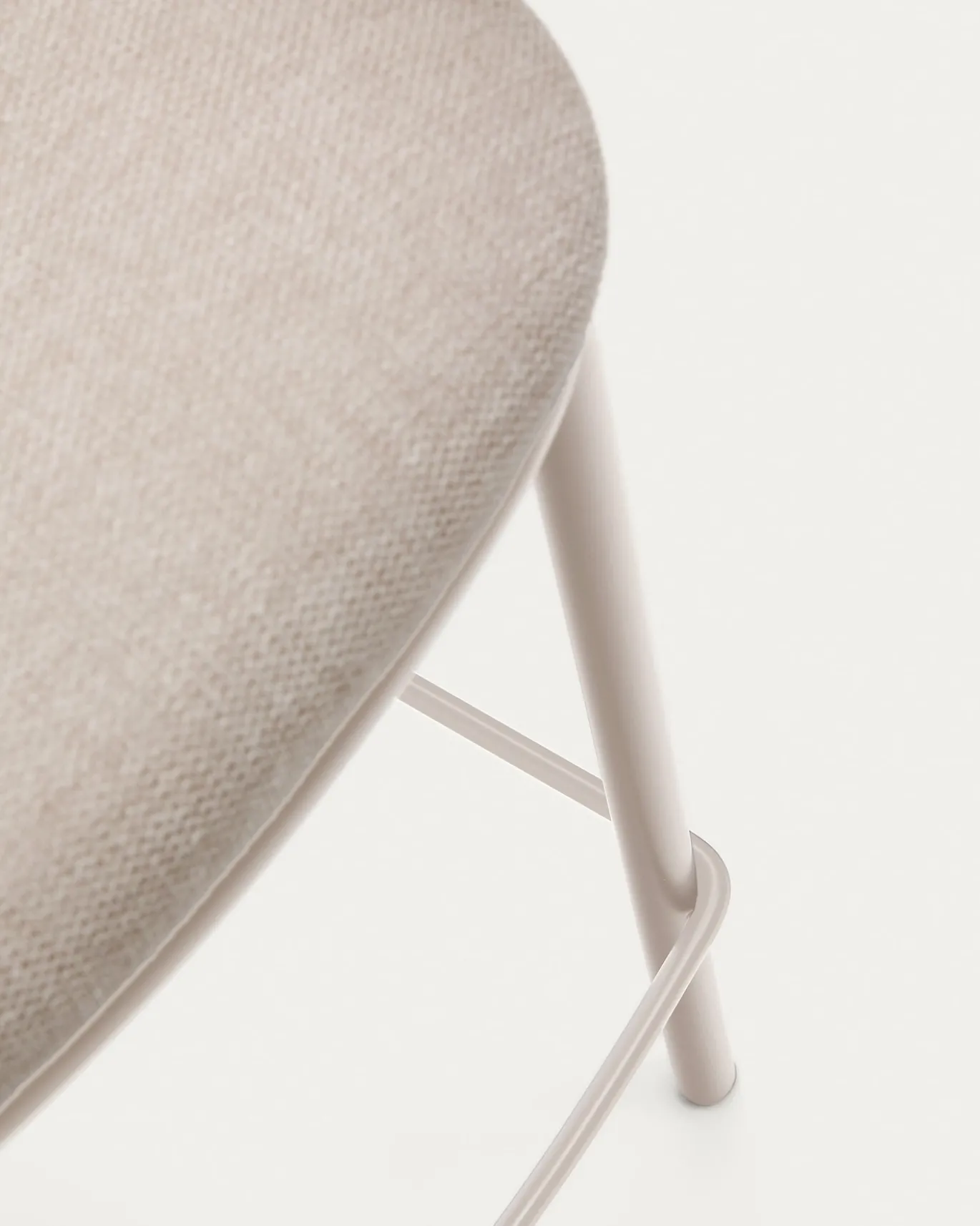 Kave Home Barstoel Maina Beige Chenille 65cm