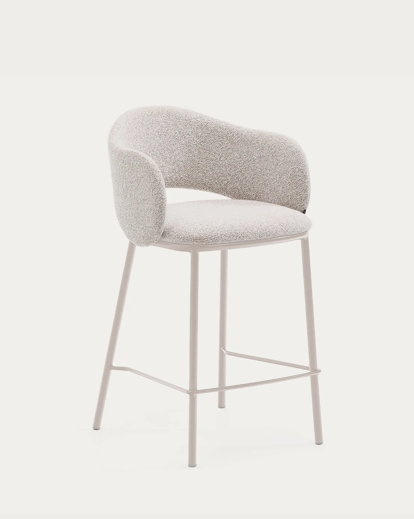 Kave Home Barstoel Maina Beige Grove Chenille 65cm