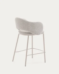 Kave Home Barstoel Maina Beige Grove Chenille 65cm