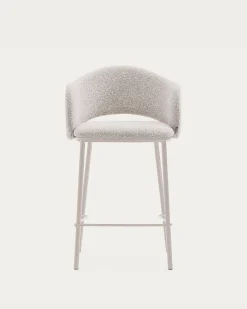 Kave Home Barstoel Maina Beige Grove Chenille 65cm