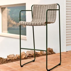 Kave Home Barstoel Maurina Outdoor Grijs/Groen