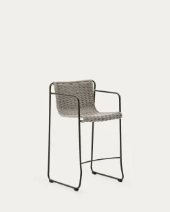 Kave Home Barstoel Maurina Outdoor Grijs/Groen