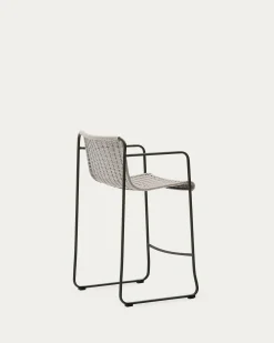 Kave Home Barstoel Maurina Outdoor Grijs/Groen