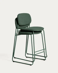 Kave Home Barstoel Meli Chenille Groen
