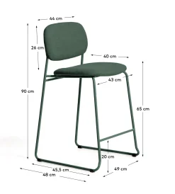 Kave Home Barstoel Meli Chenille Groen