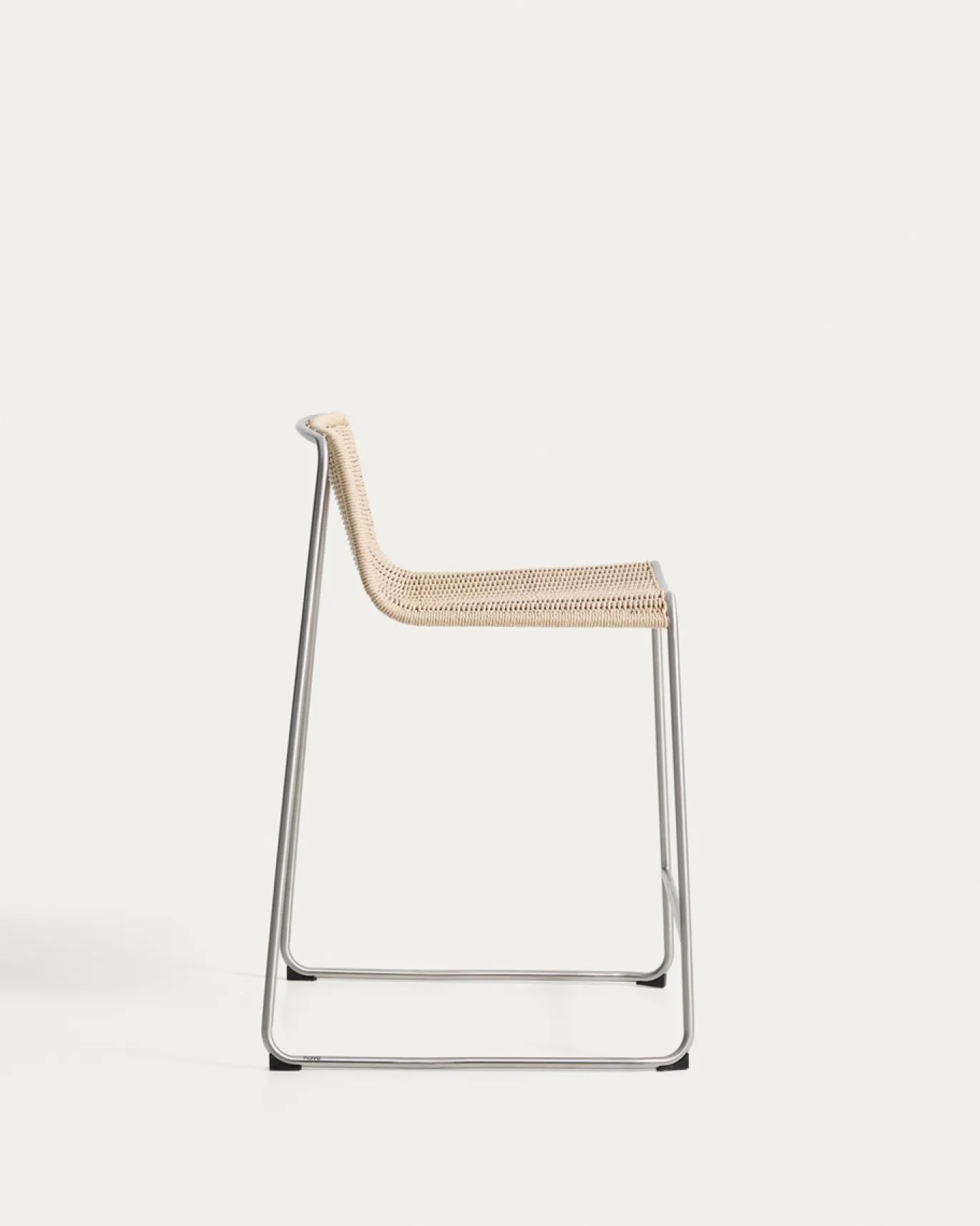 Kave Home Barstoel Tavari Touw RVS Beige