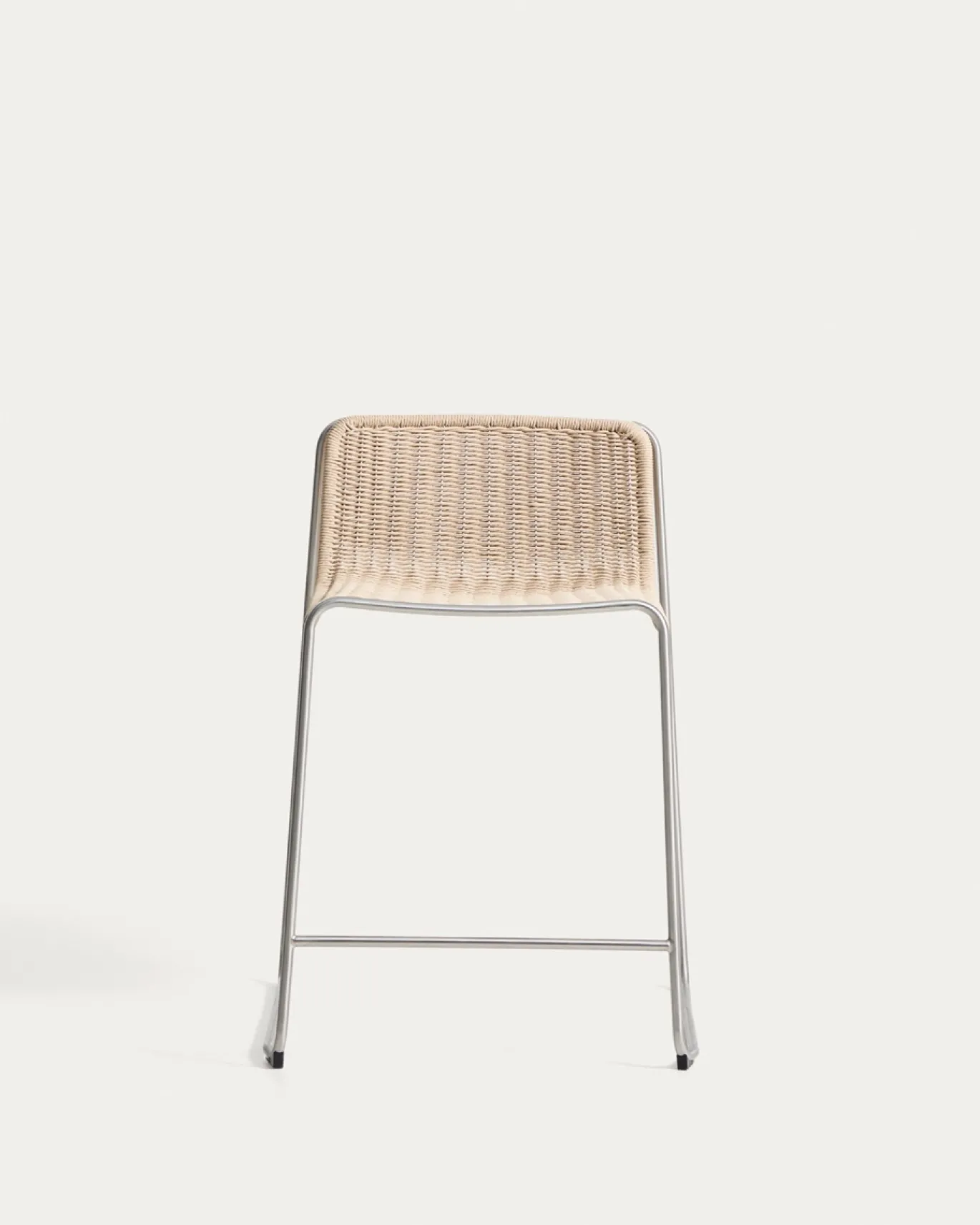 Kave Home Barstoel Tavari Touw RVS Beige