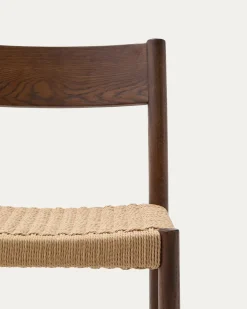 Kave Home Barstoel Yalia Eikenhout Walnoot 65cm