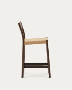 Kave Home Barstoel Yalia Eikenhout Walnoot 65cm