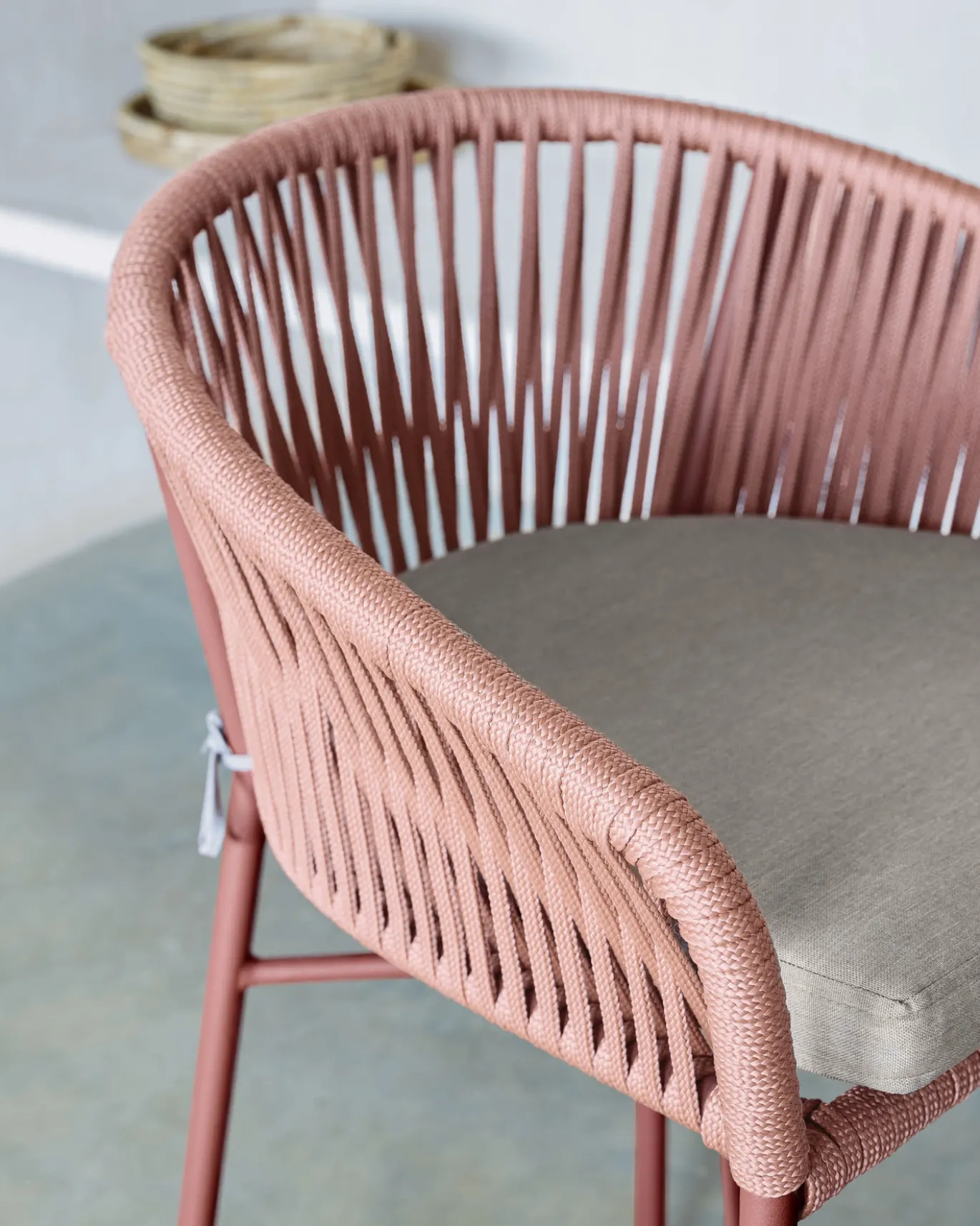 Kave Home Barstoel Yanet Terracotta Touw