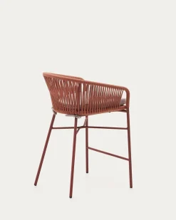 Kave Home Barstoel Yanet Terracotta Touw