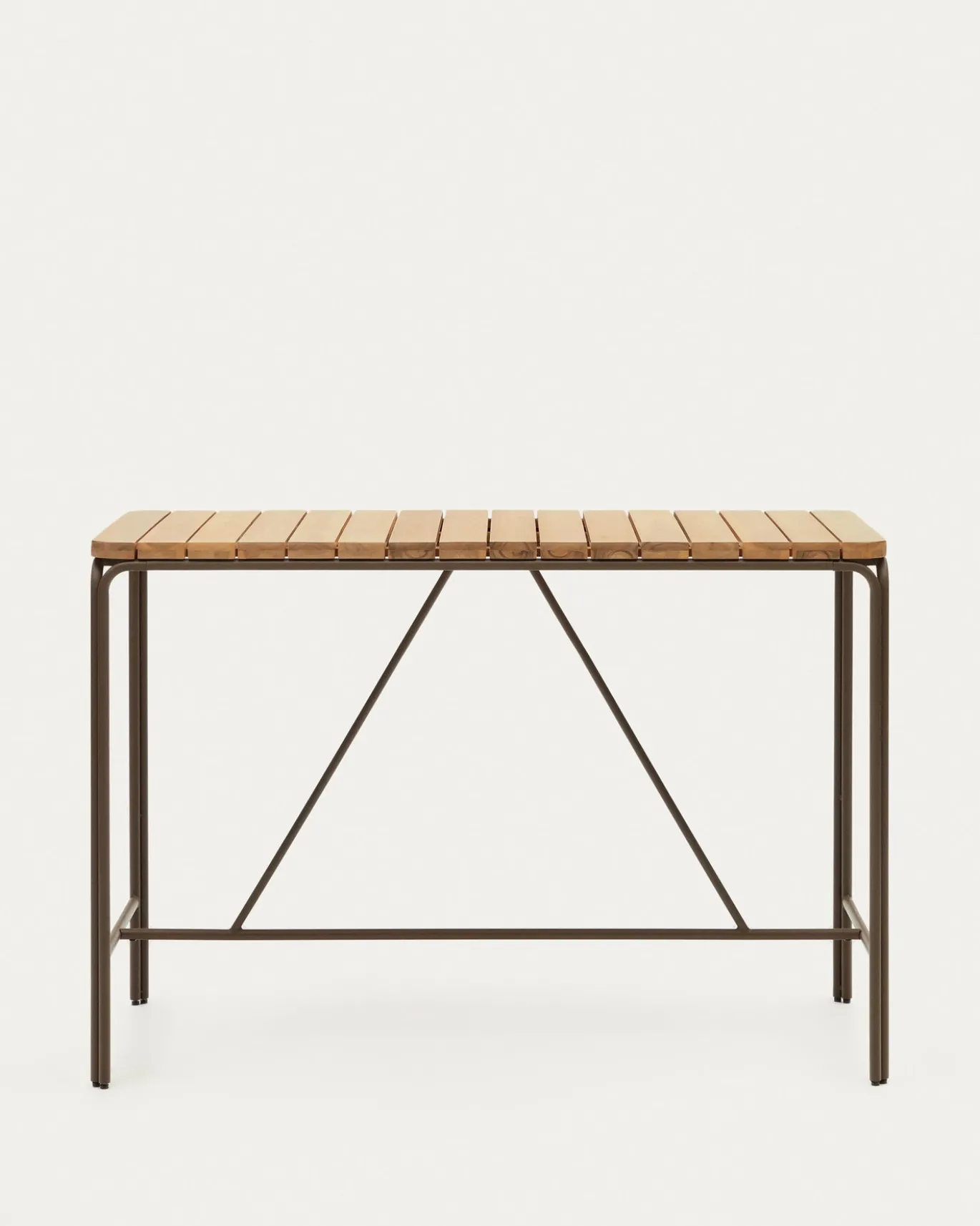 Kave Home Bartafel Salguer Acaciahout en Bruin Staal 140x70cm