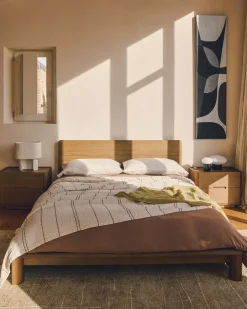 Kave Home Bed Arelida Eiken Lichtbruin 180x200cm