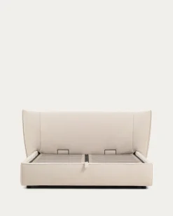 Kave Home Bed Arvian Chenille Beige 160x200cm