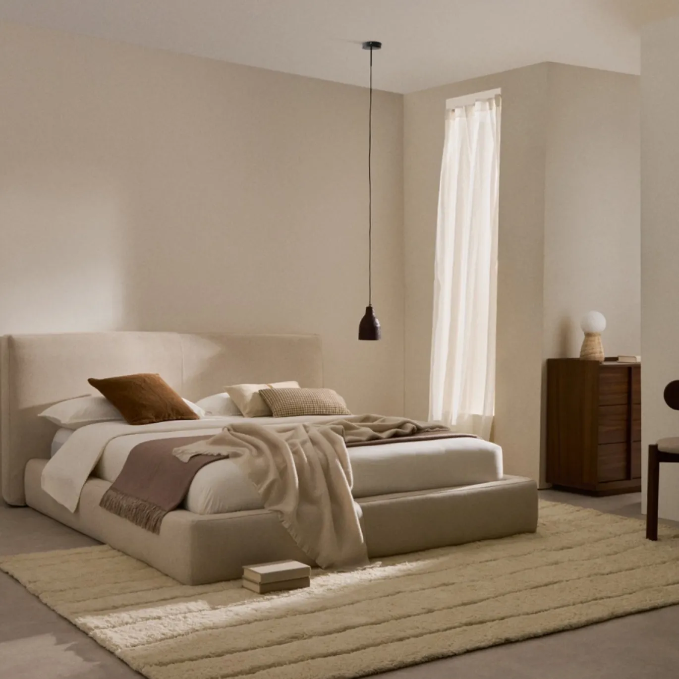 Kave Home Bed Blok Beige 180x200cm