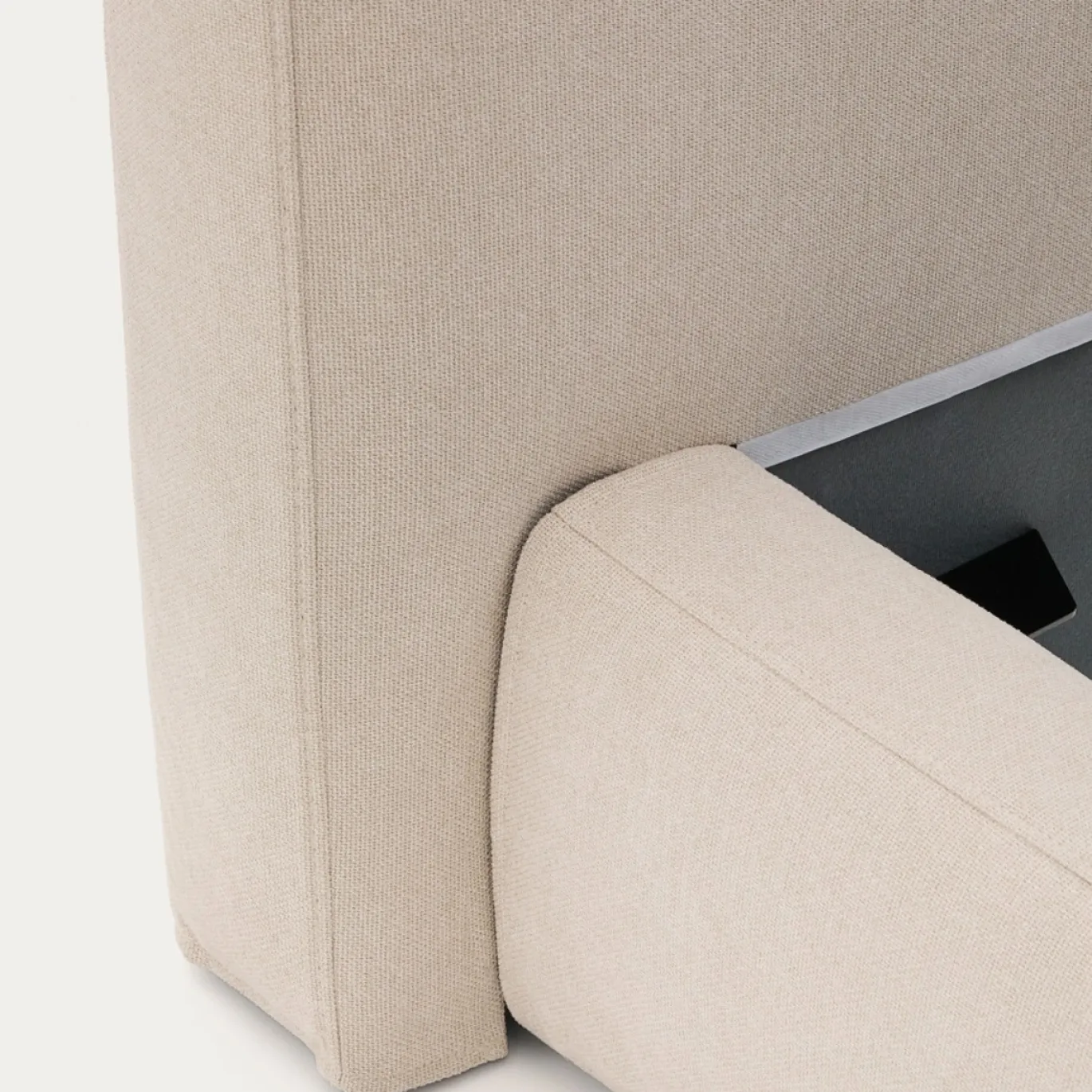 Kave Home Bed Blok Beige 90x200cm
