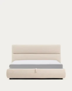 Kave Home Bed Dafra Chenille Beige 180x200cm