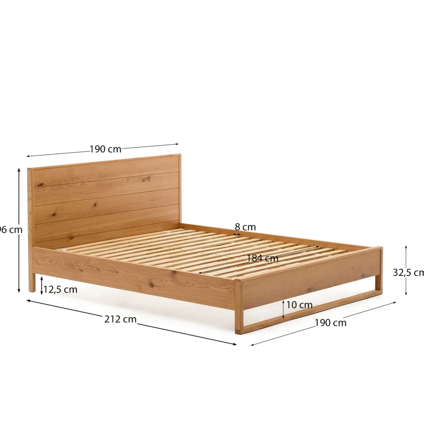 Kave Home Bedframe Alguema Naturel 180x200cm