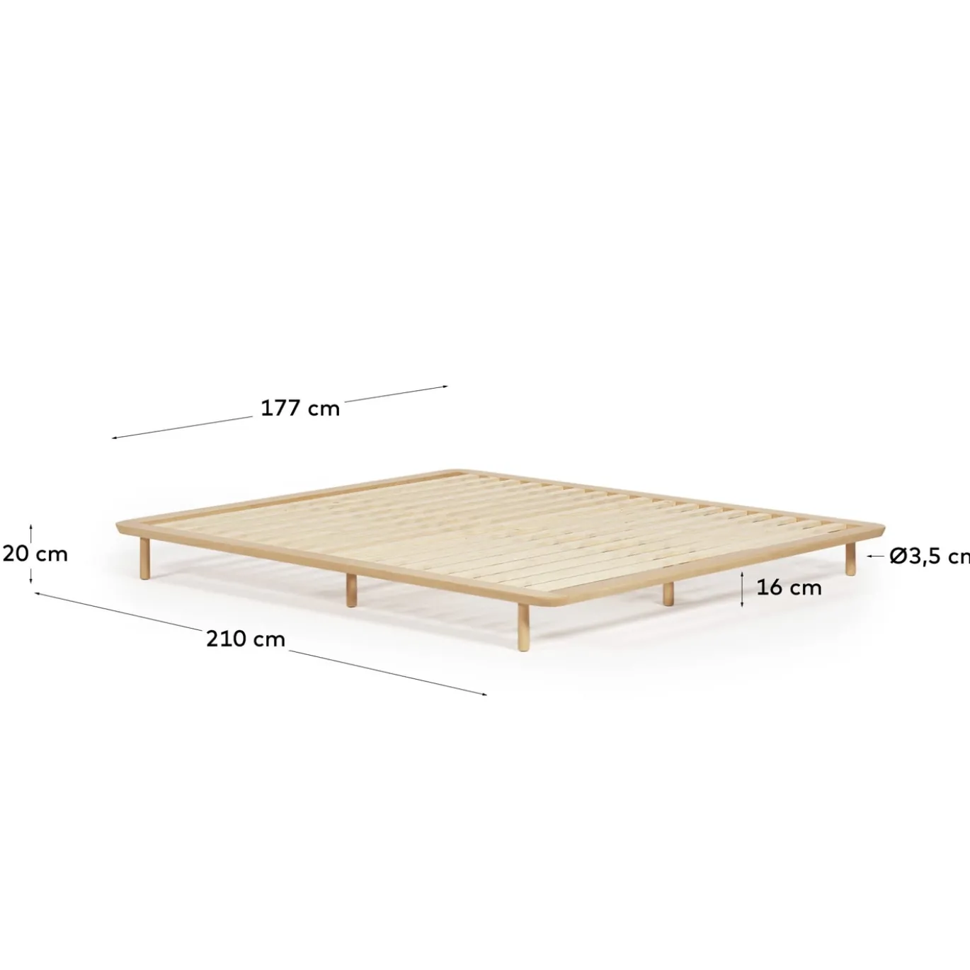 Kave Home Bedframe Anielle Essenhout 160x200cm