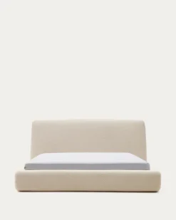 Kave Home Bedframe Martina Off White Bouclé 160x200cm