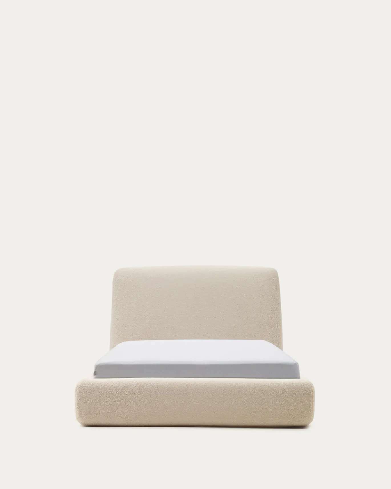 Kave Home Bedframe Martina Off White Bouclé 90x200cm