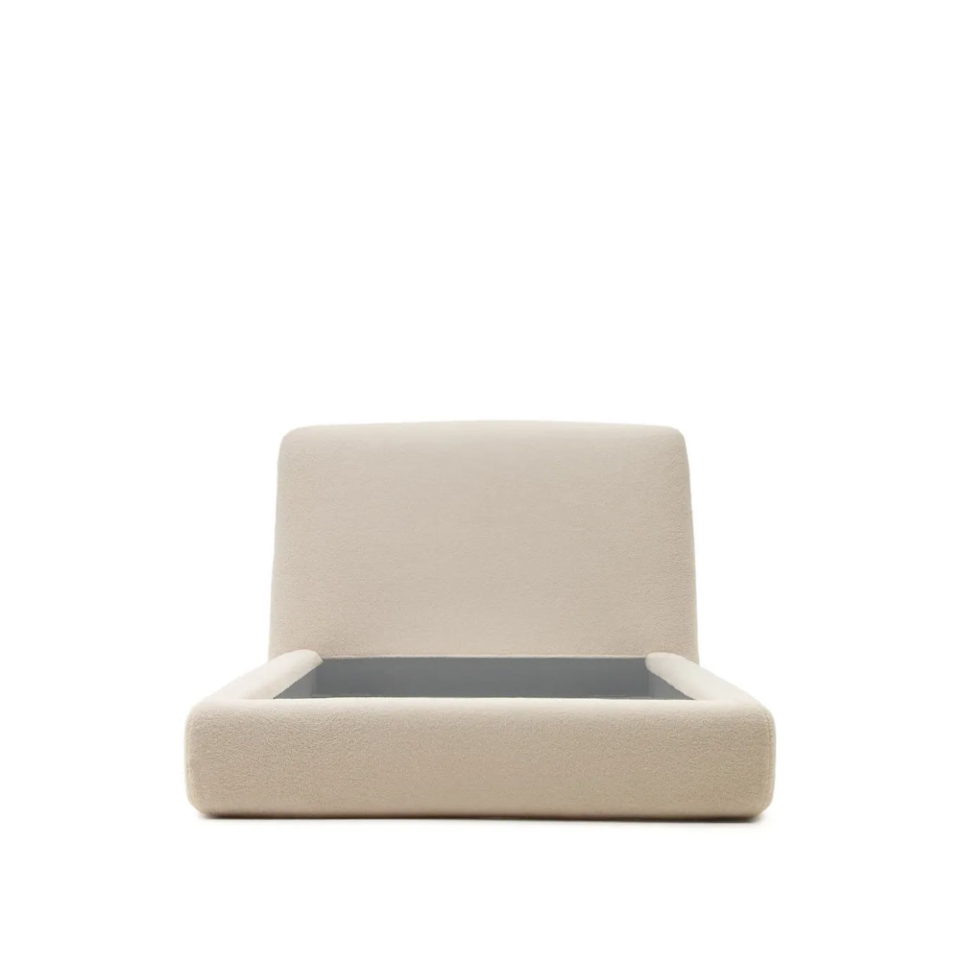 Kave Home Bedframe Martina Off White Bouclé 90x200cm