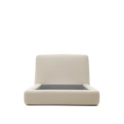 Kave Home Bedframe Martina Off White Bouclé 90x200cm
