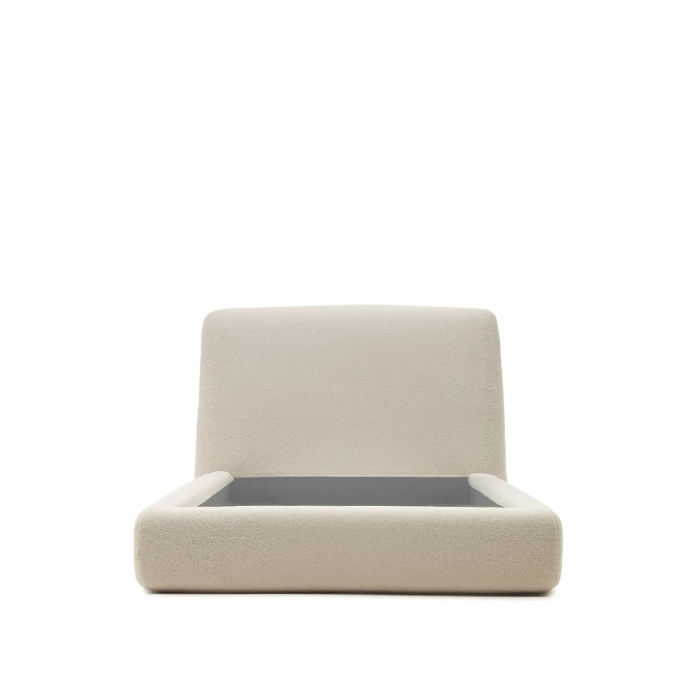 Kave Home Bedframe Martina Off White Bouclé 90x200cm