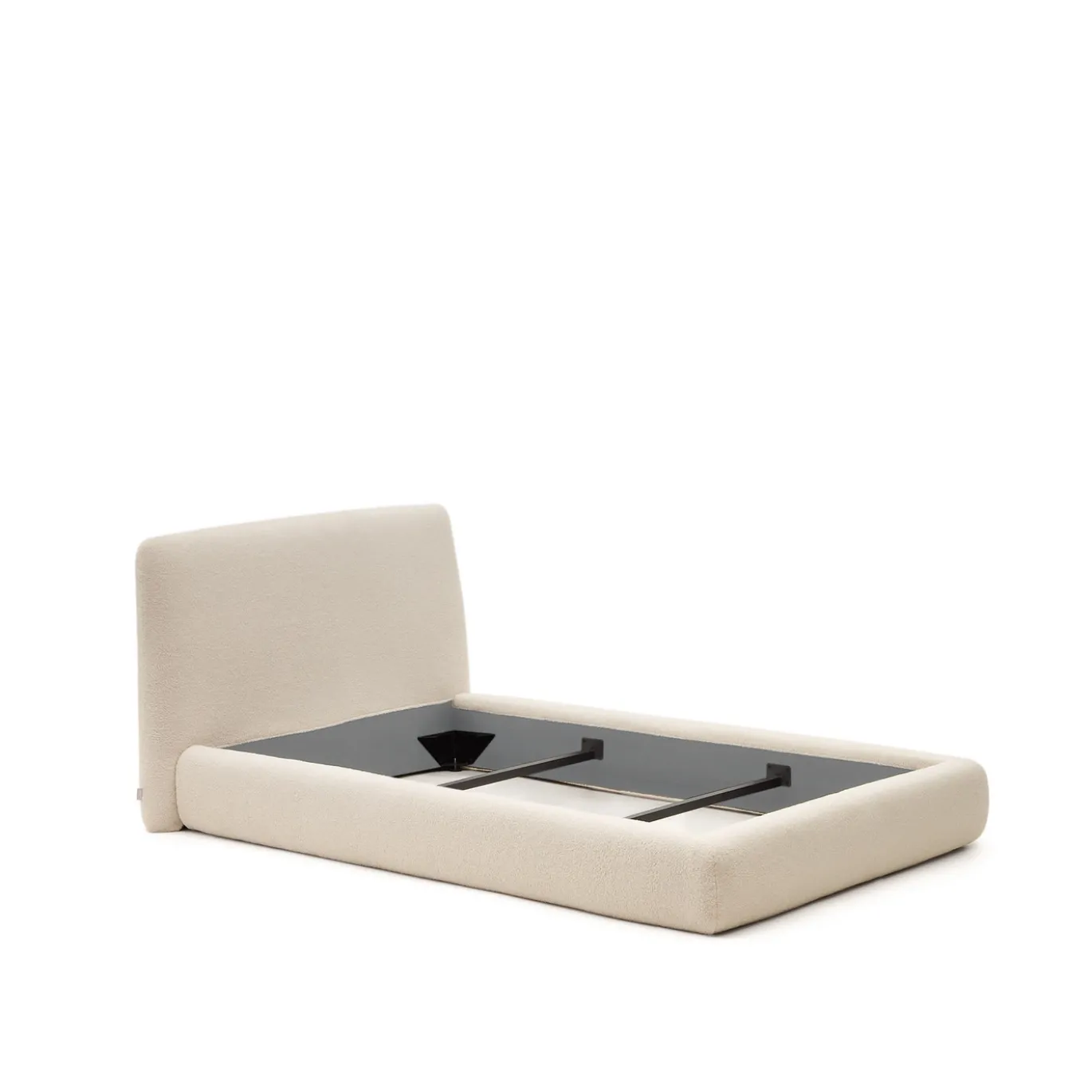 Kave Home Bedframe Martina Off White Bouclé 90x200cm
