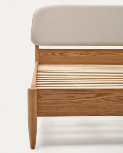 Kave Home Bedframe Octavia Wit/Naturel 160x200cm