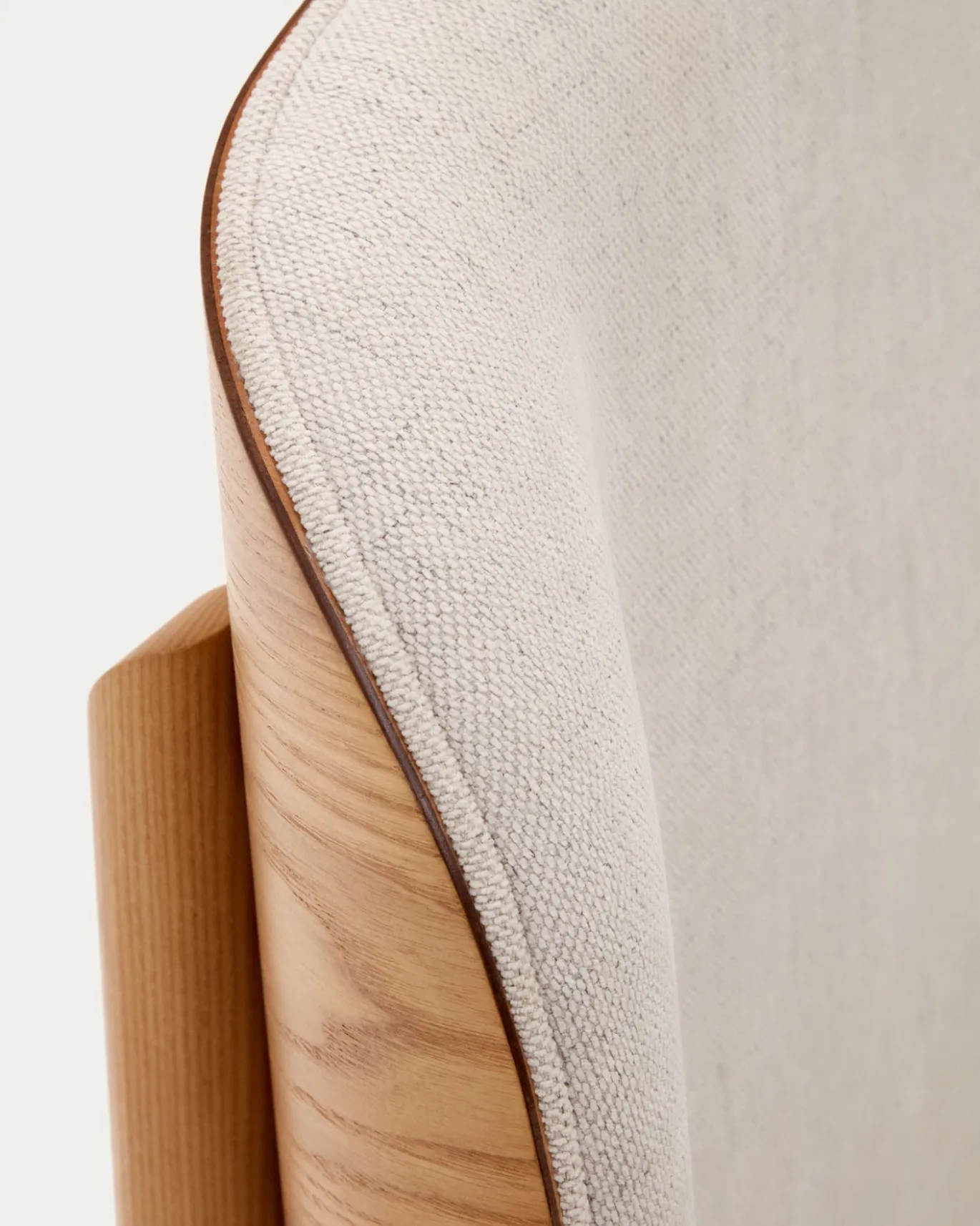 Kave Home Bedframe Octavia Wit/Naturel 160x200cm