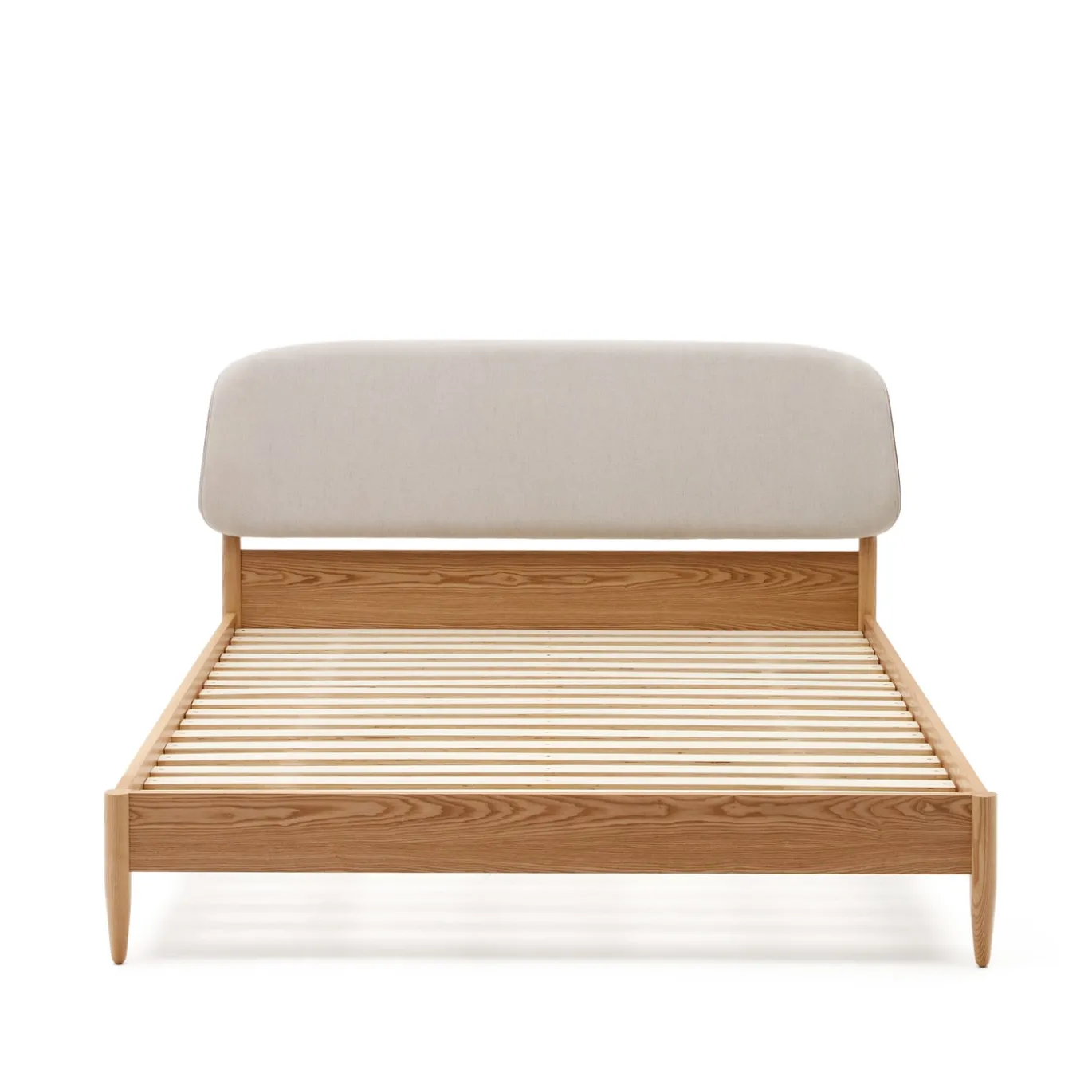 Kave Home Bedframe Octavia Wit/Naturel 160x200cm