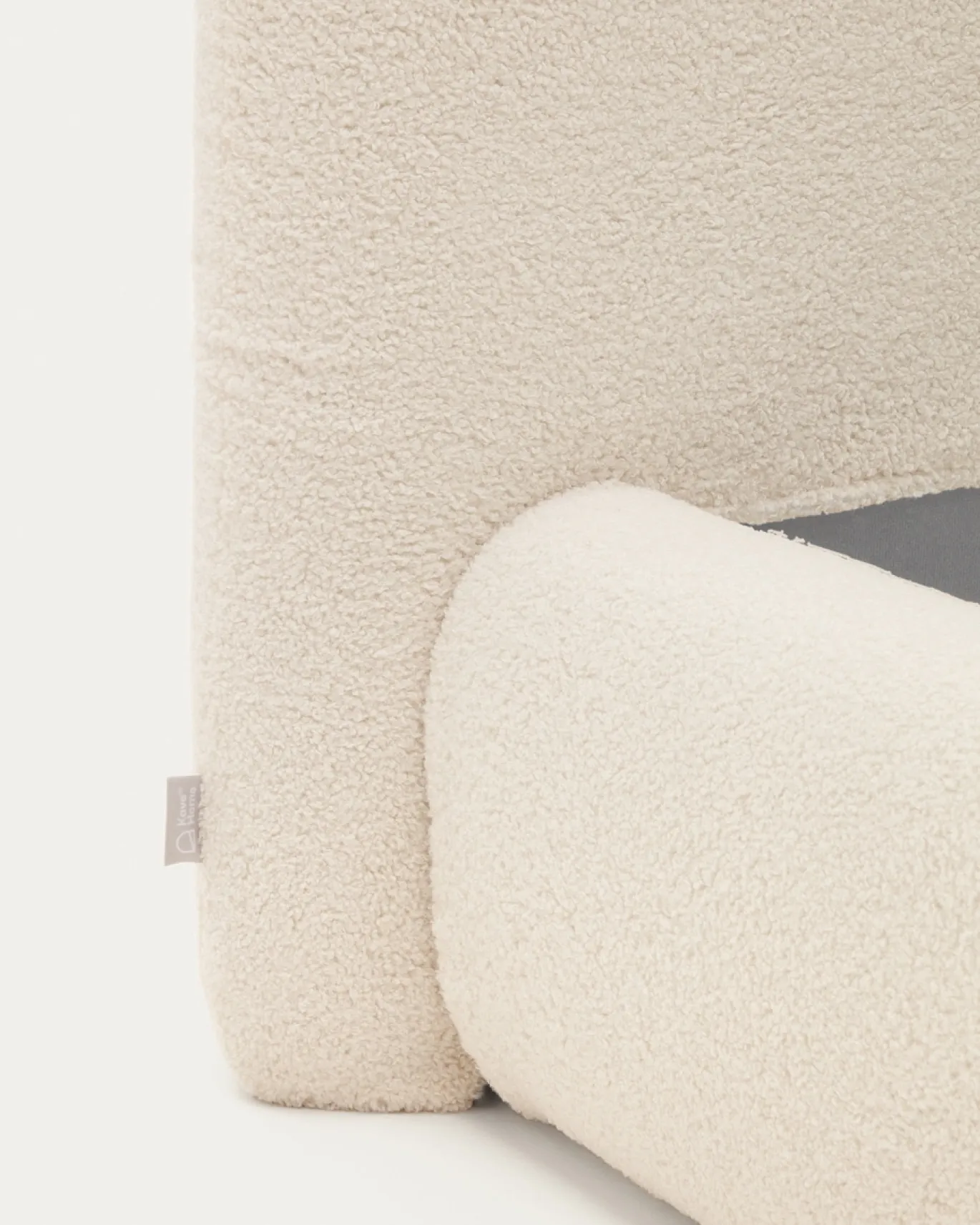 Kave Home Bedhoes Martina Off-white Boucle voor Matras 160x200cm