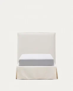 Kave Home Bed Jaira Chenille Wit 90x200cm