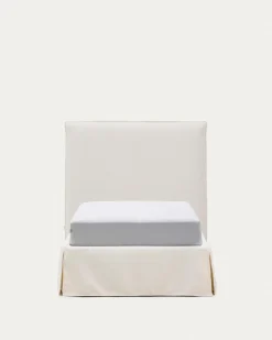 Kave Home Bed Jaira Chenille Wit 90x200cm