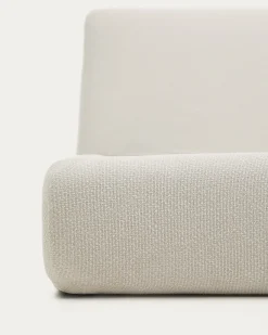 Kave Home Bed Martina met Afneembare Hoes Ecru Chenille voor Matras 180x200cm