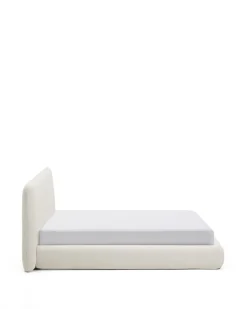 Kave Home Bed Martina met Afneembare Hoes Ecru Chenille voor Matras 180x200cm